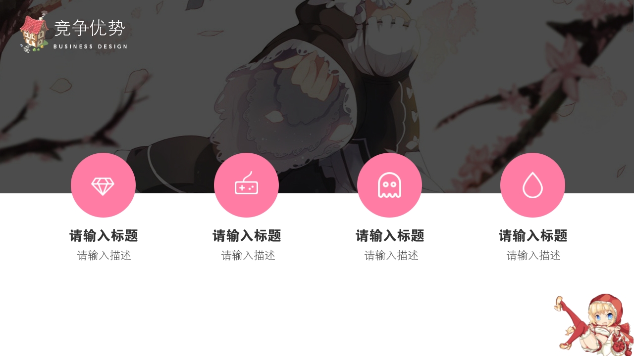 二次元动漫游戏社交平台APP创业项目商业计划书PPT模版 -竞争优势
