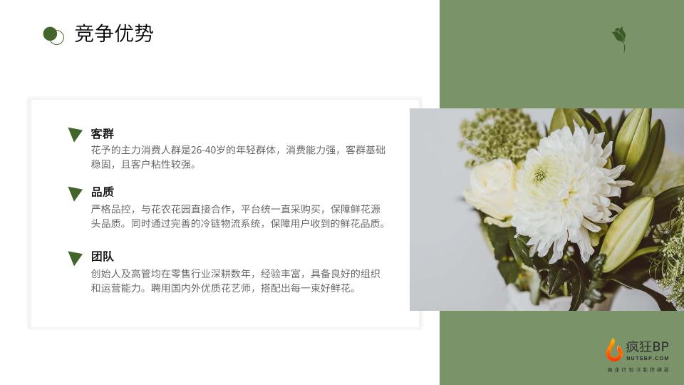 [花予]互联网鲜花电商日常鲜花配送礼品鲜花商业计划书模板范文-undefined