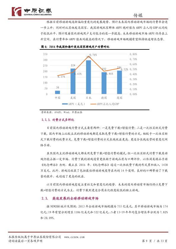 游戏行业免费研究报告：游戏行业研究：高速成长的移动游戏-undefined