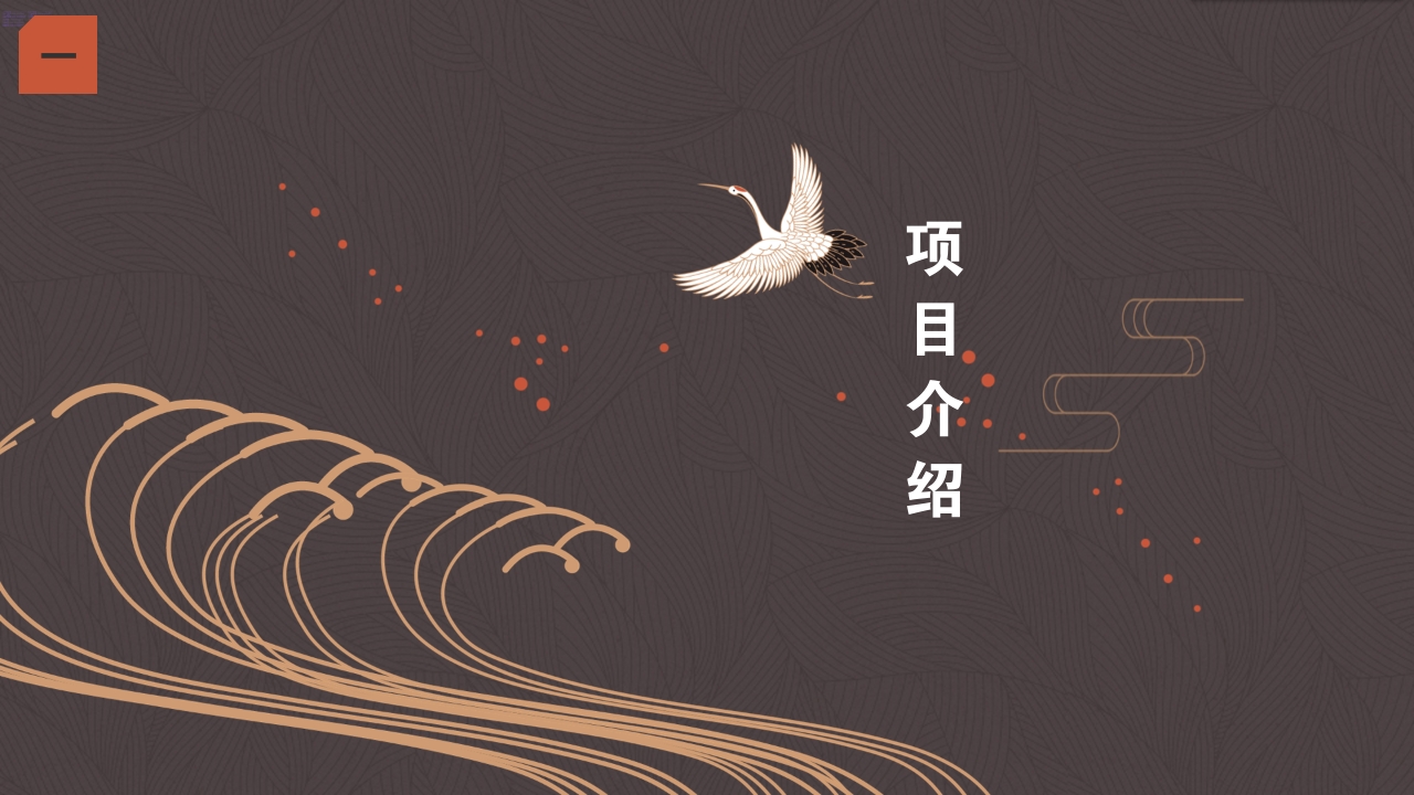 手工艺品文创中国风服装丹顶鹤完整商业计划书PPT模版-项目介绍